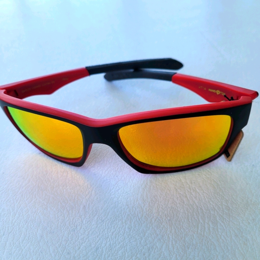 NWT Hang Ten Red Revo Men's UV400 Sport Sunglasses